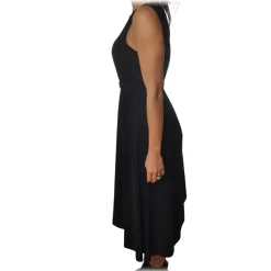 Patrizia Pepe - Crew Neck Dress with Elastic at the Waist - Black - Dress - Made in Italy - Luxury Exclusive Collection - Avvenice