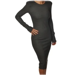 Patrizia Pepe - Dress with Straps and Faux Leather Detail - Black - Dress - Made in Italy - Luxury Exclusive Collection - Avvenice