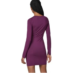 Patrizia Pepe - Dress with Transparent Fabric Detail - Purple - Made in Italy - Luxury Exclusive Collection - Avvenice