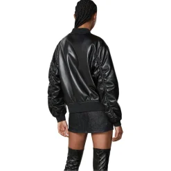 Patrizia Pepe - Faux Leather Padded Bomber Jacket - Black - Jacket - Made in Italy - Luxury Exclusive Collection - Avvenice