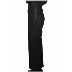 Patrizia Pepe - High Waist Wide Leg Trousers - Black - Trousers - Made in Italy - Luxury Exclusive Collection - Avvenice