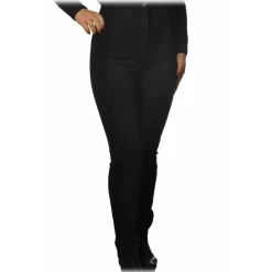 Patrizia Pepe - High Waist Slim Trousers - Black - Trousers - Made in Italy - Luxury Exclusive Collection - Avvenice