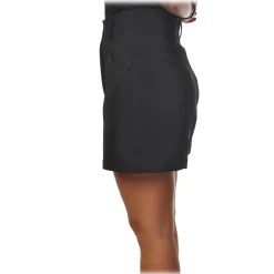 Patrizia Pepe - High Waisted Bermuda with Soft Leg - Black - Trousers - Made in Italy - Luxury Exclusive Collection - Avvenice