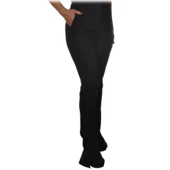 Patrizia Pepe - High-waisted Trousers with Cinos Pocket Model - Black - Trousers - Made in Italy - Luxury Exclusive Collection - Avvenice