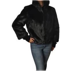 Patrizia Pepe - Jacket Short Fur - Black - Jacket - Made in Italy - Luxury Exclusive Collection - Avvenice