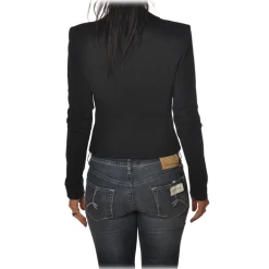 Patrizia Pepe - Jacket Two Buttons with Zip - Black - Jacket - Made in Italy - Luxury Exclusive Collection - Avvenice