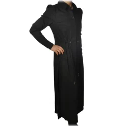 Patrizia Pepe - Long Model Dress with Shirt Collar - Black - Dress - Made in Italy - Luxury Exclusive Collection - Avvenice