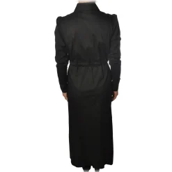 Patrizia Pepe - Long Model Dress with Shirt Collar - Black - Dress - Made in Italy - Luxury Exclusive Collection - Avvenice