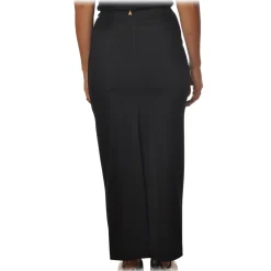 Patrizia Pepe - Long Pencil Skirt with Back Slit - Black - Skirt - Made in Italy - Luxury Exclusive Collection - Avvenice