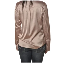 Patrizia Pepe - Long Sleeve Shirt with Buttons - Antique Pink - Shirt - Made in Italy - Luxury Exclusive Collection - Avvenice