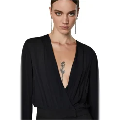 Patrizia Pepe - Long Suit with Blouse and Flared Trousers - Black - Made in Italy - Luxury Exclusive Collection - Avvenice