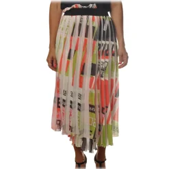 Patrizia Pepe - Midi Skirt Plissè Effect in Pattern - Multicolor - Skirt - Made in Italy - Luxury Exclusive Collection - Avvenice