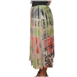 Patrizia Pepe - Midi Skirt Plissè Effect in Pattern - Multicolor - Skirt - Made in Italy - Luxury Exclusive Collection - Avvenice