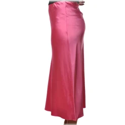 Patrizia Pepe - Midi Skirt High Waist Satin Effect - Shocking Pink - Skirt - Made in Italy - Luxury Exclusive Collection - Avvenice