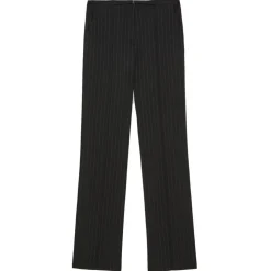 Patrizia Pepe - Pinstripe Patterned Trousers with Strap - Black - Trousers - Made in Italy - Luxury Exclusive Collection - Avvenice