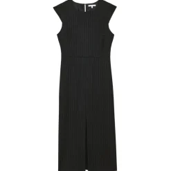 Patrizia Pepe - Pinstripe Patterned Sheath Dress - Black - Made in Italy - Luxury Exclusive Collection - Avvenice