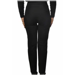 Patrizia Pepe - Regular Waist Straight Leg Trousers - Black - Trousers - Made in Italy - Luxury Exclusive Collection - Avvenice