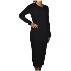 Patrizia Pepe - Ribbed Knit Sheath Midi Dress - Black - Dress - Made in Italy - Luxury Exclusive Collection - Avvenice