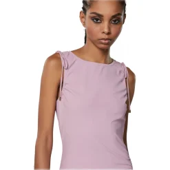 Patrizia Pepe - Sheath Dress with Draping - Antique Pink - Made in Italy - Luxury Exclusive Collection - Avvenice