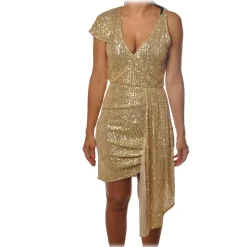 Patrizia Pepe - Sheath Model Dress with Paillettes - Gold - Dress - Made in Italy - Luxury Exclusive Collection - Avvenice