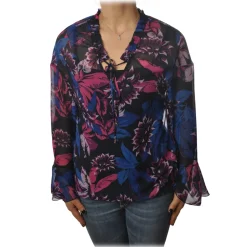 Patrizia Pepe - Shirt Blouse Model in Floral Pattern - Multicolor - Shirt - Made in Italy - Luxury Exclusive Collection - Avvenice