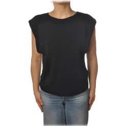 Patrizia Pepe - Sleeveless Top in Jersey Fabric - Black - Top - Made in Italy - Luxury Exclusive Collection - Avvenice