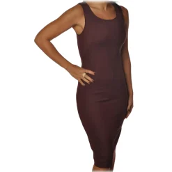 Patrizia Pepe - Sleeveless Sheath Model - Bordeaux - Dress - Made in Italy - Luxury Exclusive Collection - Avvenice