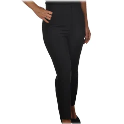 Patrizia Pepe - Straight Trousers with Chinos Pocket - Black - Trousers - Made in Italy - Luxury Exclusive Collection - Avvenice