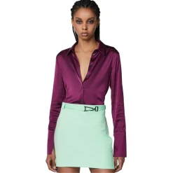 Patrizia Pepe - Stretch Satin Shirt - Magenta - Shirt - Made in Italy - Luxury Exclusive Collection - Avvenice