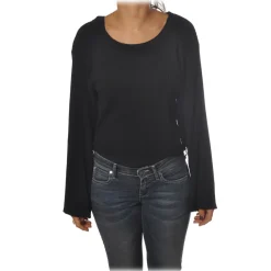 Patrizia Pepe - Sweater in Ribbed Yarn - Black - Pullover - Made in Italy - Luxury Exclusive Collection - Avvenice