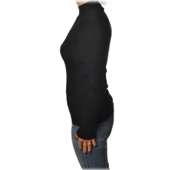 Patrizia Pepe - Sweater with Long Sleeves in Stretch Yarn - Black - Pullover - Made in Italy - Luxury Exclusive Collection - Avvenice