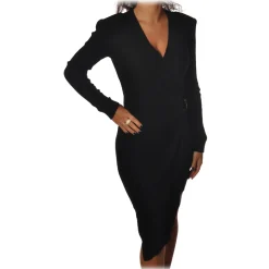 Patrizia Pepe - Wallet Model Dress with Belt - Black - Dress - Made in Italy - Luxury Exclusive Collection - Avvenice