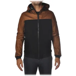 Peuterey - Santander Jacket Bomber Model with Hood - Black / Brown - Jacket - Luxury Exclusive Collection - Avvenice