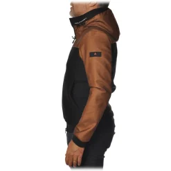 Peuterey - Santander Jacket Bomber Model with Hood - Black / Brown - Jacket - Luxury Exclusive Collection - Avvenice