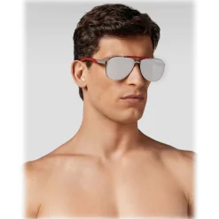 Philipp Plein - Calypso Basic Collection - Nickel Mirror - Sunglasses - Philipp Plein Eyewear - Avvenice