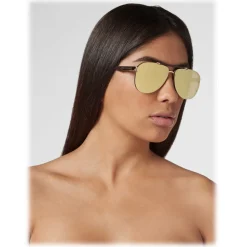 Philipp Plein - Calypso Basic Collection - Gold Mirrored - Sunglasses - Philipp Plein Eyewear - Avvenice