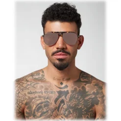 Philipp Plein - Charlie Basic Collection - Gold, Brown and Turtle - Sunglasses - Philipp Plein Eyewear - Avvenice