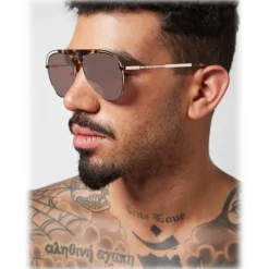 Philipp Plein - Charlie Basic Collection - Gold, Brown and Turtle - Sunglasses - Philipp Plein Eyewear - Avvenice