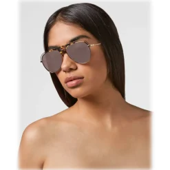 Philipp Plein - Charlie Basic Collection - Gold, Brown and Turtle - Sunglasses - Philipp Plein Eyewear - Avvenice