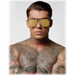 Philipp Plein - Freedom Studded Collection - Gold Mirror - Sunglasses - Philipp Plein Eyewear - Avvenice