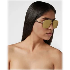Philipp Plein - Freedom Studded Collection - Gold Mirror - Sunglasses - Philipp Plein Eyewear - Avvenice