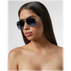 Philipp Plein - Freedom Studded Collection - Gun Blue Gradient - Sunglasses - Philipp Plein Eyewear - Avvenice