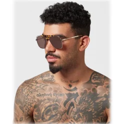 Philipp Plein - Noah Basic Collection - Gold Brown Turtle - Sunglasses - Philipp Plein Eyewear - Avvenice