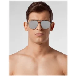 Philipp Plein - Statement Collection - Silver Black Smoked - Sunglasses - Philipp Plein Eyewear - Avvenice