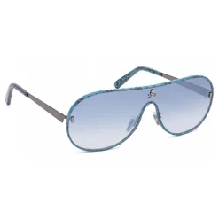 Philipp Plein - Target Leather Collection - Black Turquoise Mirror - Sunglasses - Philipp Plein Eyewear - Avvenice
