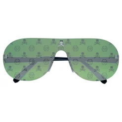 Philipp Plein - Target Monogram Collection - Nickel and Mirrored Green - Sunglasses - Philipp Plein Eyewear - Avvenice