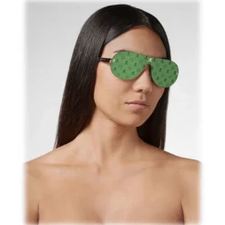 Philipp Plein - Target Monogram Collection - Nickel and Mirrored Green - Sunglasses - Philipp Plein Eyewear - Avvenice