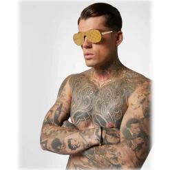 Philipp Plein - Target Monogram Collection - Gold and Black - Sunglasses - Philipp Plein Eyewear - Avvenice