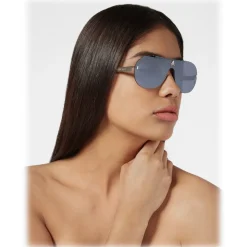 Philipp Plein - Target Studded Collection - Steel and Blue Flash - Sunglasses - Philipp Plein Eyewear - Avvenice