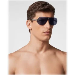 Philipp Plein - Target Studded Collection - Black and Smoke - Sunglasses - Philipp Plein Eyewear - Avvenice